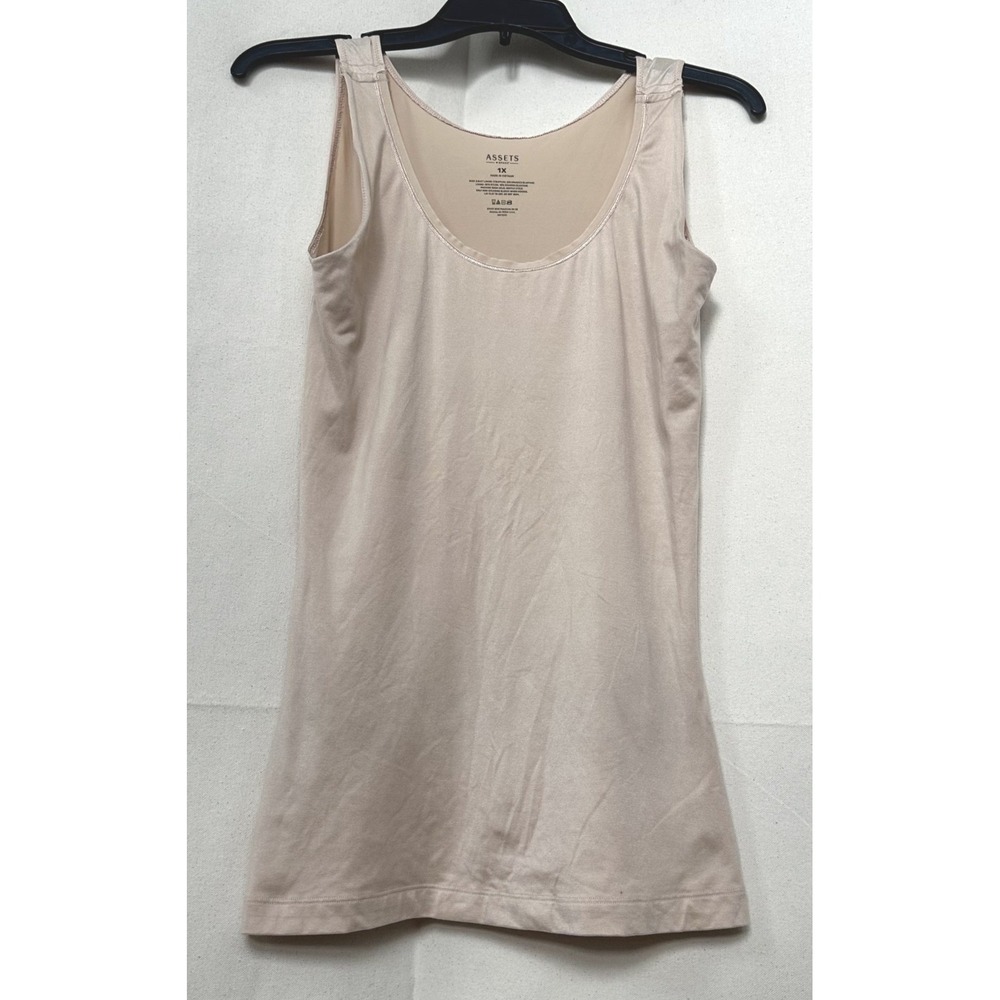 Assets by Spanx Shaping Tank Womens Sz 1X Nude Shapewear Smoothing FS4915
